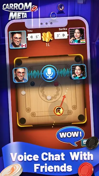 Carrom Meta-Board Disc Game (Карром Мета) [МОД Много денег] APK Android Screenshot 3