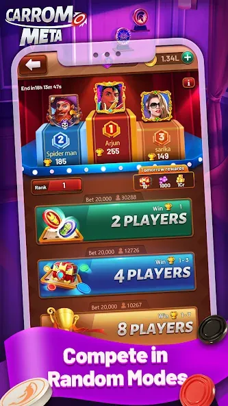 Carrom Meta-Board Disc Game (Карром Мета) [МОД Много денег] APK Android Screenshot 4