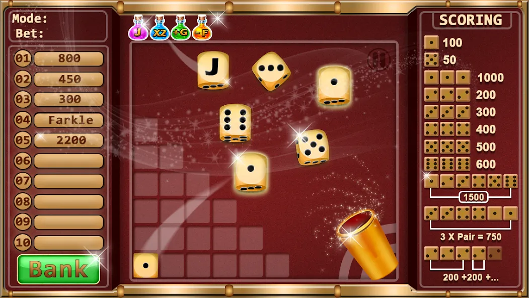 Farkle - Dice Game (Фаркл) [МОД Все открыто] APK Android Screenshot 2