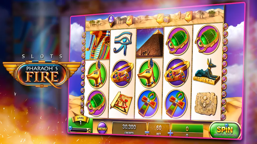 Slots - Pharaoh's Fire (Слоты) [МОД Unlocked] APK Android Screenshot 2