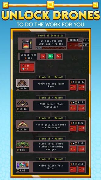 Idle Obelisk Miner (Айдл Обелиск Майнер) [МОД Бесконечные монеты] APK Android Screenshot 3