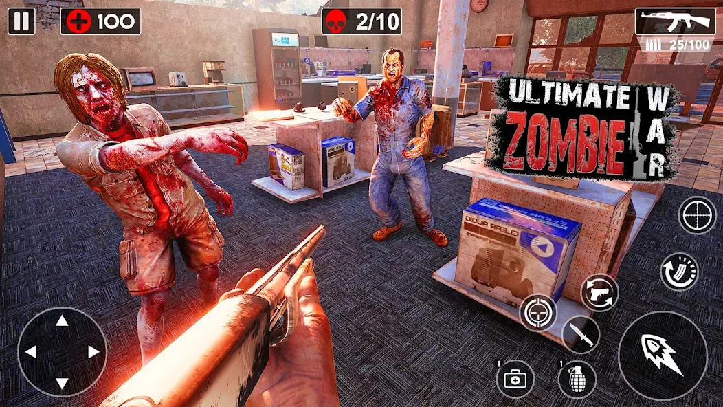 Zombie Games 3d 2024 : fps War [МОД Все открыто] APK Android Screenshot 2