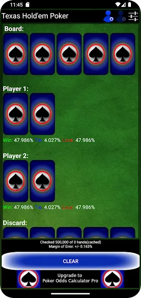 Poker Odds Calculator (Покер Оддс Калькулятор) [МОД Меню] APK Android Screenshot 2