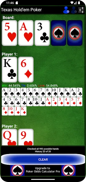 Poker Odds Calculator (Покер Оддс Калькулятор) [МОД Меню] APK Android Screenshot 3