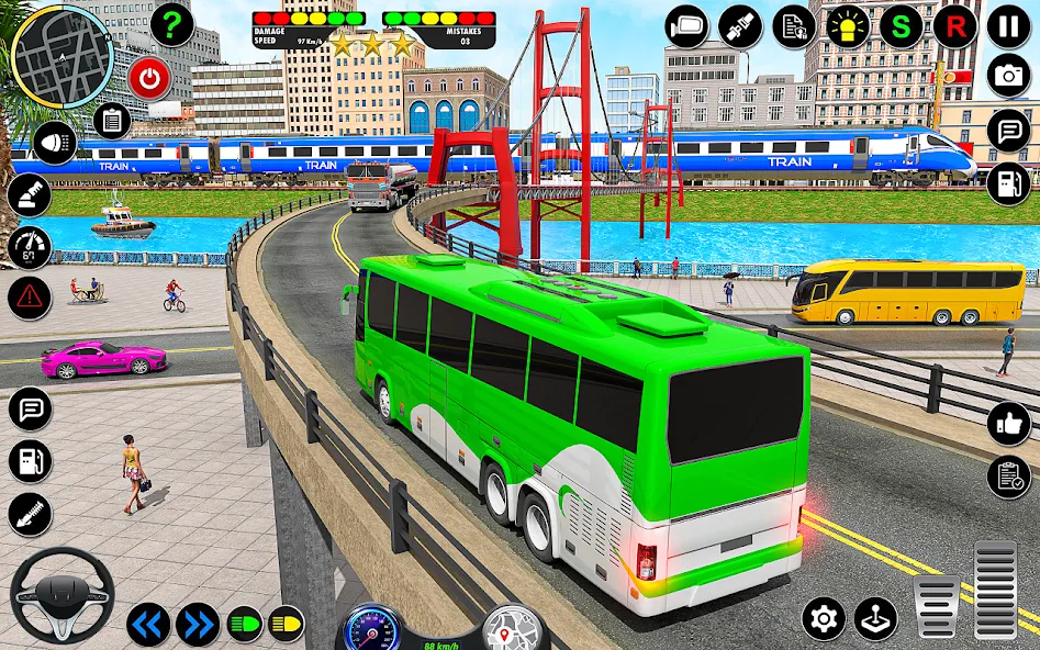 City Bus Simulator 3D Bus Game (Симулятор городского автобуса 3D  игра   ) [МОД Много денег] APK Android Screenshot 4