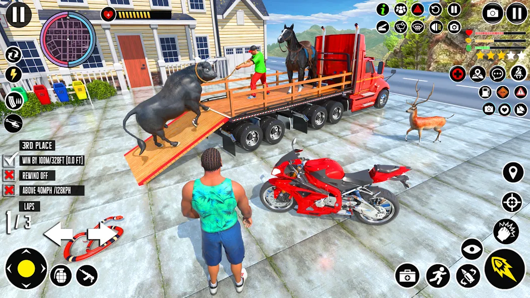 Animal Transport Truck Game 3D (Игра Грузовик для перевозки животных) [МОД Все открыто] APK Android Screenshot 1