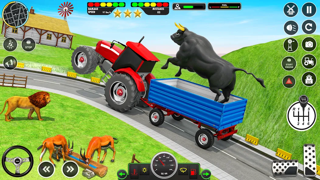 Animal Transport Truck Game 3D (Игра Грузовик для перевозки животных) [МОД Все открыто] APK Android Screenshot 3