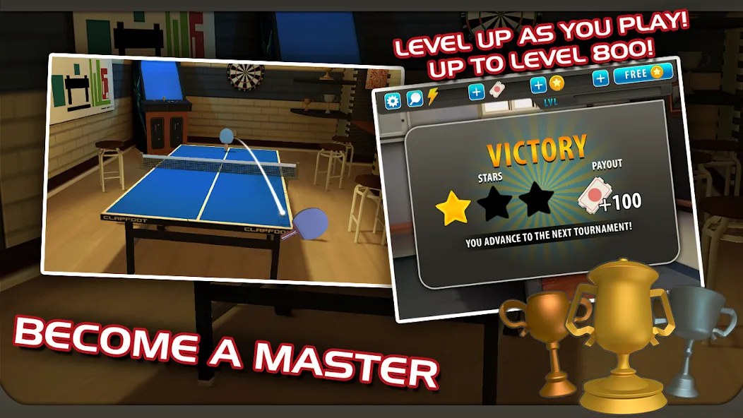 Ping Pong Masters (Пингпонг мастера) [МОД Бесконечные монеты] APK Android Screenshot 3