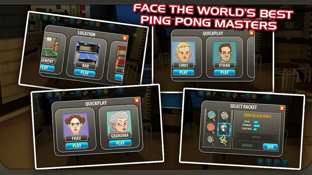 Ping Pong Masters (Пингпонг мастера) [МОД Бесконечные монеты] APK Android Screenshot 5