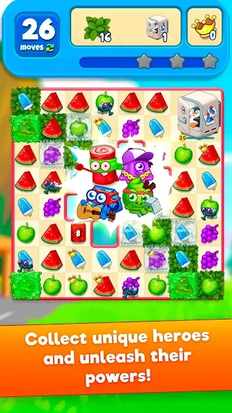 Sugar Heroes - match 3 game [МОД Premium] APK Android Screenshot 2