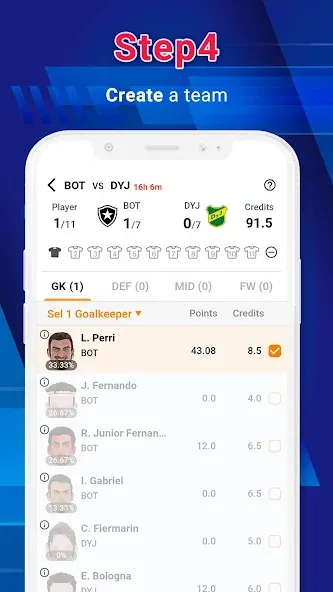 Legend Fantasy- Fantasy sports (Легенда фэнтези) [МОД Меню] APK Android Screenshot 5