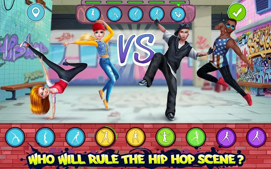 Hip Hop Battle - Girls vs Boys [МОД Все открыто] APK Android Screenshot 1