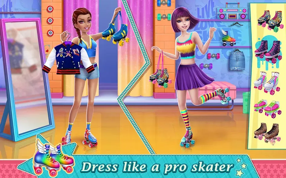 Roller Skating Girls [МОД Premium] APK Android Screenshot 1