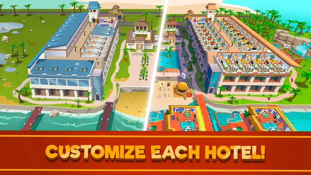 Hotel Empire Tycoon－Idle Game [МОД Unlocked] APK Android Screenshot 2