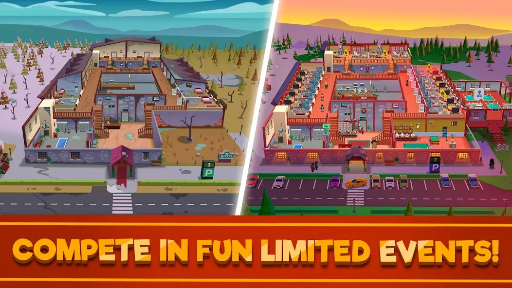 Hotel Empire Tycoon－Idle Game [МОД Unlocked] APK Android Screenshot 3