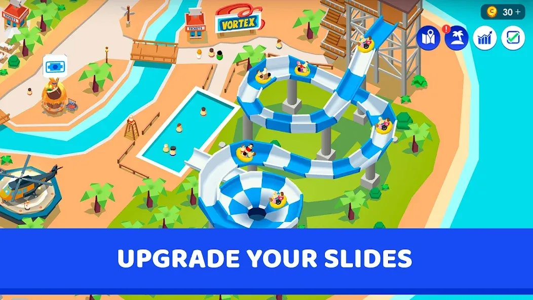 Idle Theme Park Tycoon (Айдел Тем Парк Тайкун) [МОД Много денег] APK Android Screenshot 3