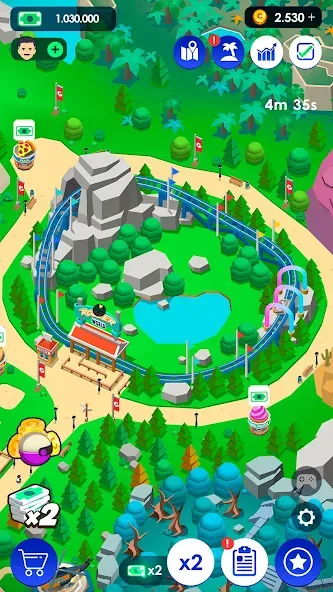Idle Theme Park Tycoon (Айдел Тем Парк Тайкун) [МОД Много денег] APK Android Screenshot 4
