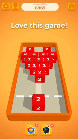 Chain Cube 2048: 3D merge game (Чейн Куб) [МОД Бесконечные монеты] APK Android Screenshot 5