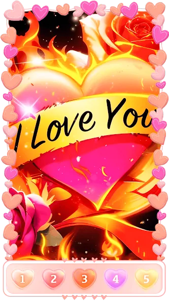 Love, Heart Coloring Book [МОД Unlocked] APK Android Screenshot 3