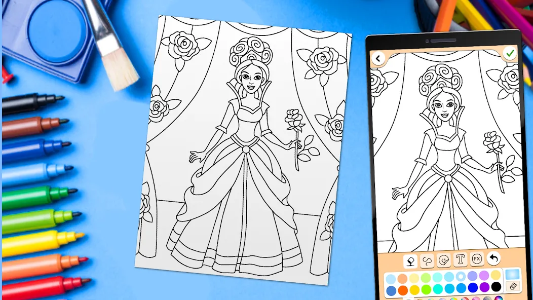 Coloring for girls and women [МОД Unlocked] APK Android Screenshot 5