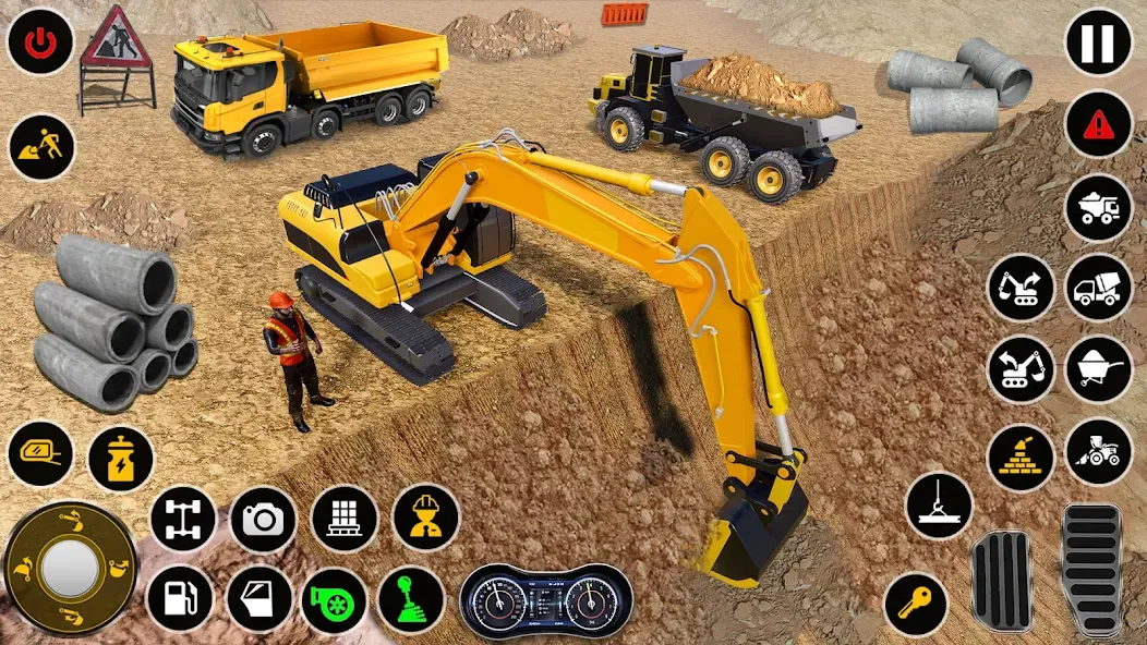 Construction Dump Truck Game (Конструкционный симулятор самосвала) [МОД Mega Pack] APK Android Screenshot 5
