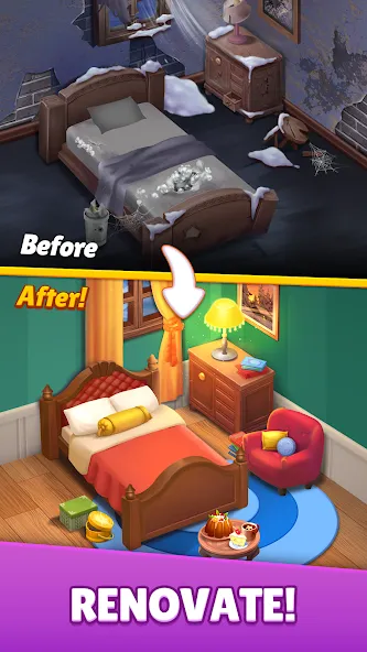 Dream Family - Match 3 Games (вит Кранч) [МОД Unlocked] APK Android Screenshot 4