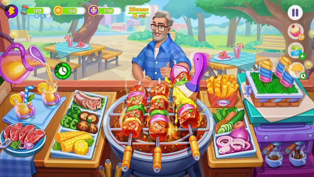 Cooking Town - Restaurant Game (Кукинг Таун) [МОД Все открыто] APK Android Screenshot 1