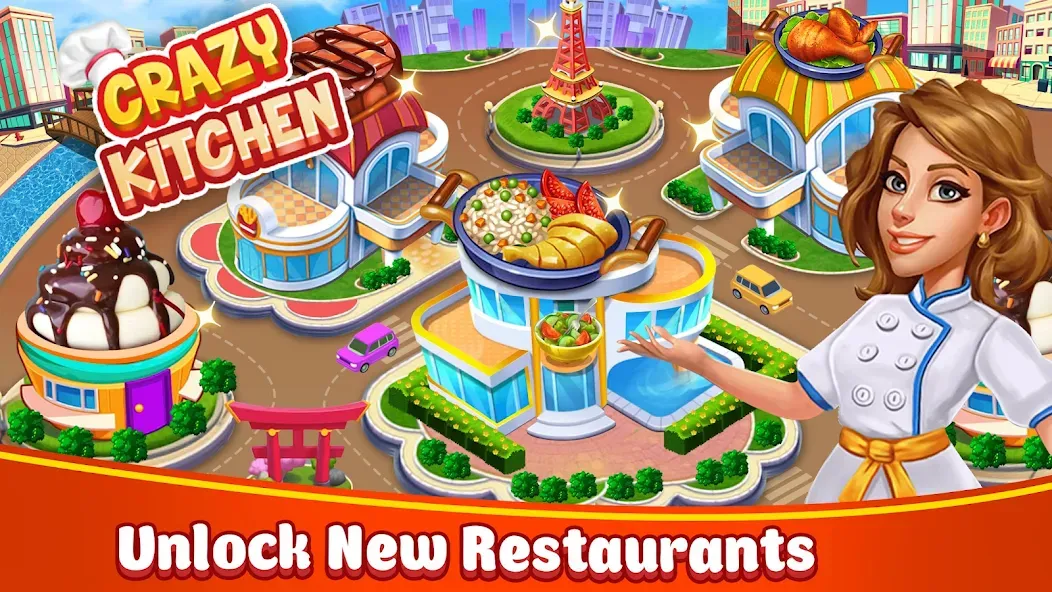 Food Game Crazy Super Chef [МОД Меню] APK Android Screenshot 1
