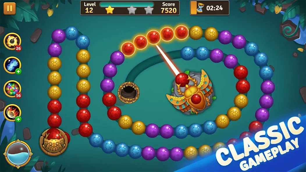 Jungle Marble Blast [МОД Меню] APK Android Screenshot 1