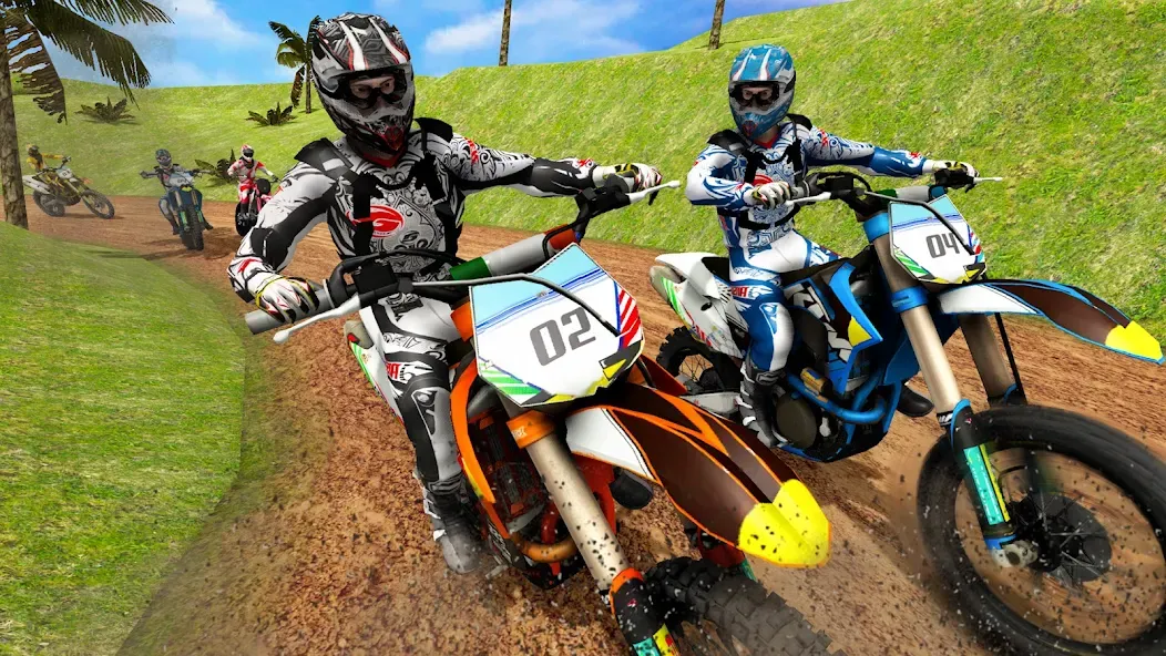 Mountain Dirt Bike Champions [МОД Бесконечные монеты] APK Android Screenshot 2