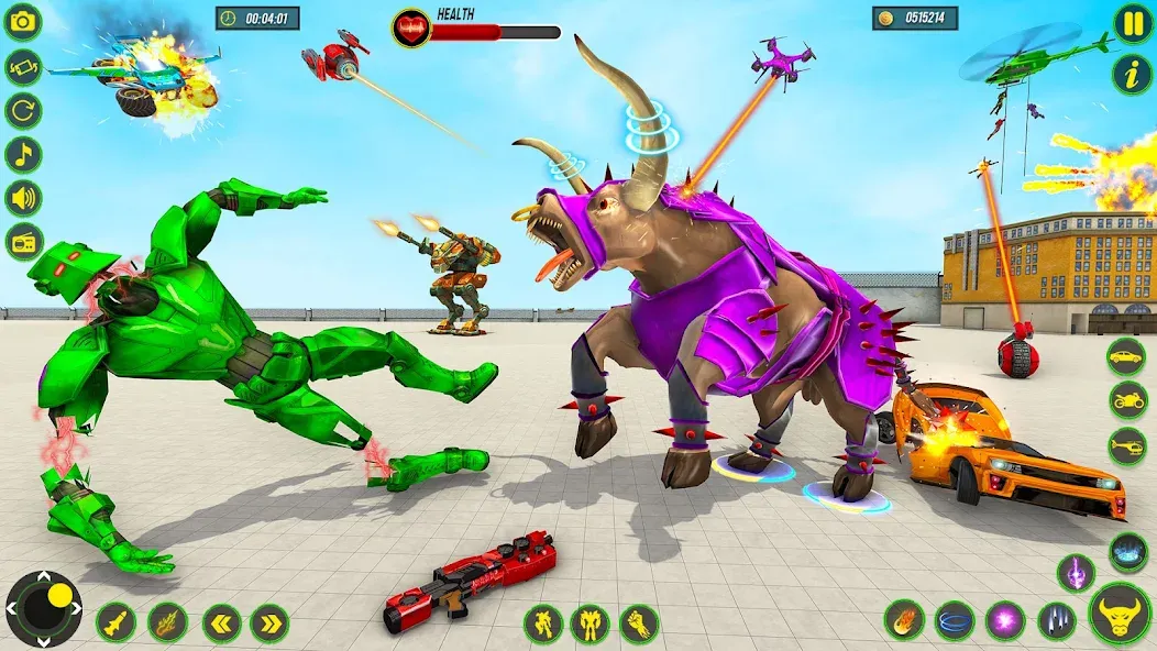 Bull Robot Car Game:Robot Game [МОД Mega Pack] APK Android Screenshot 3