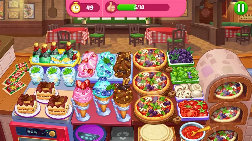 Crazy Cooking Diner: Chef Game (Крейзи кукинг дайнер) [МОД Бесконечные монеты] APK Android Screenshot 2