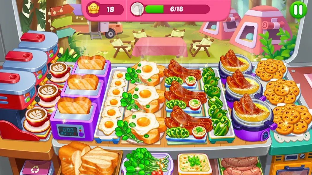 Crazy Cooking Diner: Chef Game (Крейзи кукинг дайнер) [МОД Бесконечные монеты] APK Android Screenshot 3