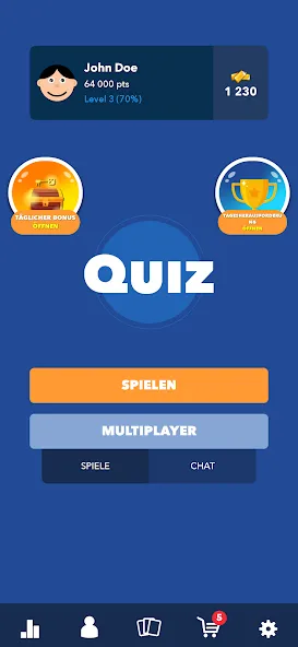 Super Quiz - Wissens Deutsch (упер квиз) [МОД Много денег] APK Android Screenshot 1