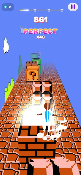 Melody Run - Cute Popcat Music (Мелодия Ран) [МОД Бесконечные монеты] APK Android Screenshot 5