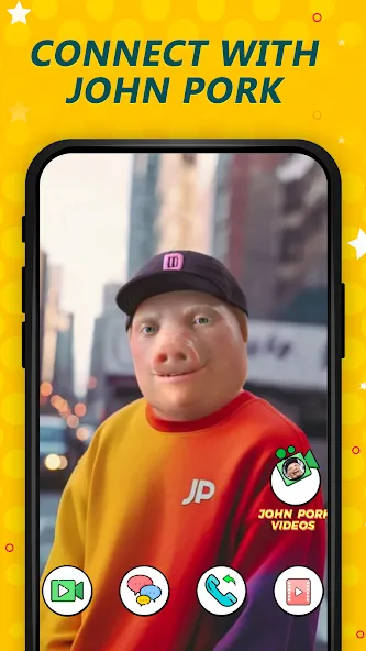 John Pork In Video Call (Джон Порк ин Видео Колл) [МОД Все открыто] APK Android Screenshot 1