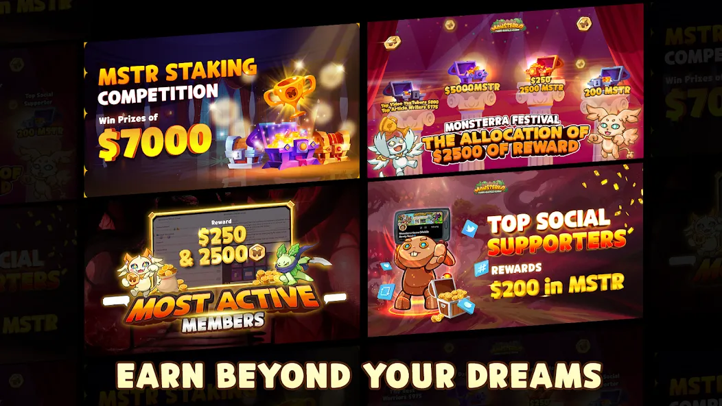 Monsterra: Crypto & NFT Game (Монстера) [МОД Бесконечные монеты] APK Android Screenshot 2