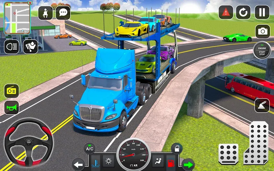 Trailer Truck Car Transport 3D [МОД Все открыто] APK Android Screenshot 2