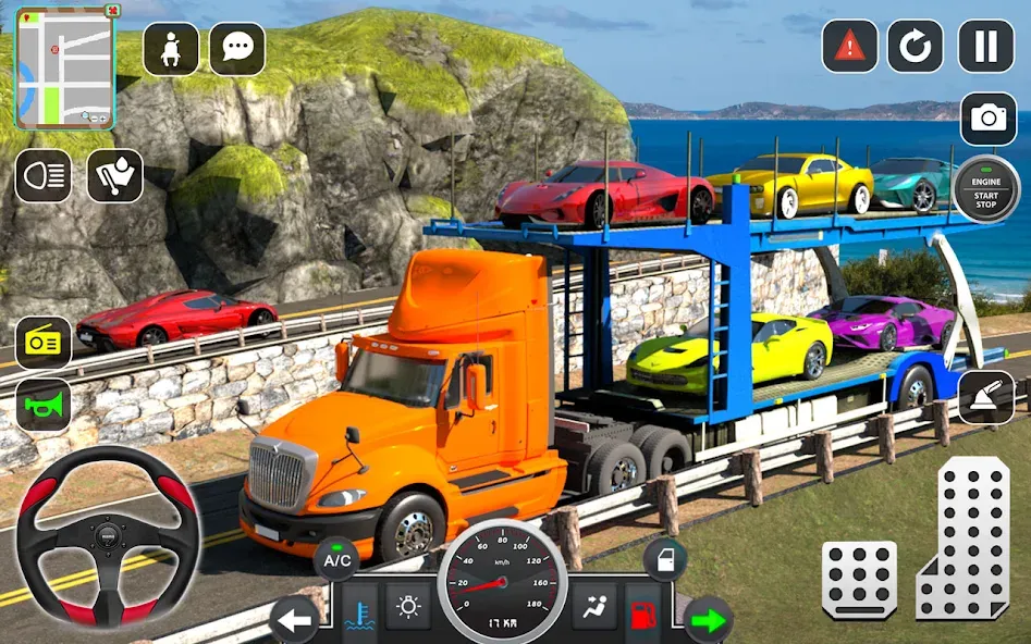 Trailer Truck Car Transport 3D [МОД Все открыто] APK Android Screenshot 4