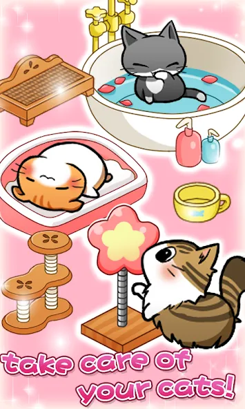Cat Room - Cute Cat Games (Кэт Рум) [МОД Много денег] APK Android Screenshot 3
