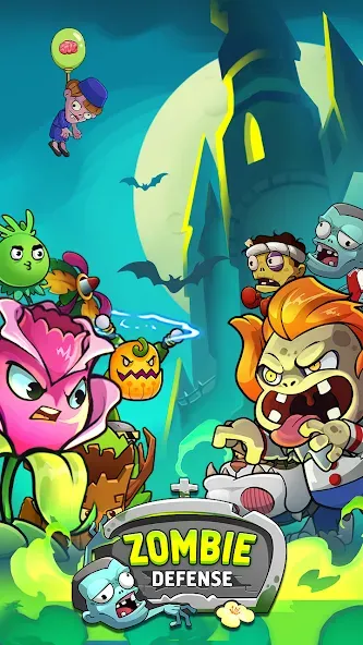 Zombie Defense - Plants War (Зомби Дефенс) [МОД Unlocked] APK Android Screenshot 1