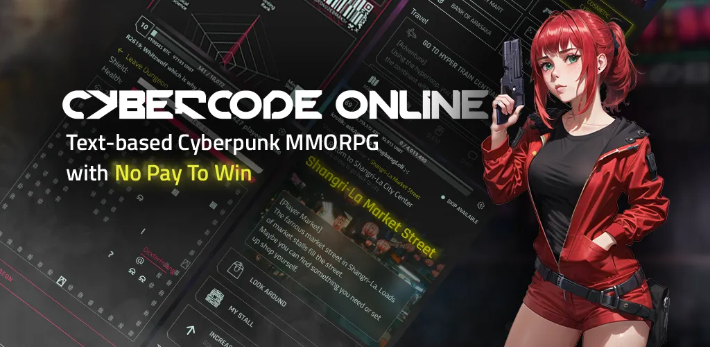 CyberCode Online -Text MMORPG (СайберКод Онлайн) [МОД Все открыто] APK Android Screenshot 1