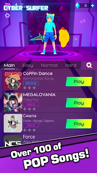 Cyber Surfer (Сайбер Серфер) [МОД Mega Pack] APK Android Screenshot 1