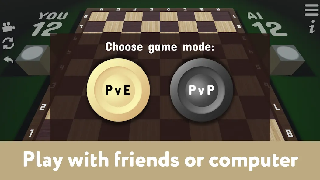 Checkers for two - Draughts [МОД Premium] APK Android Screenshot 2
