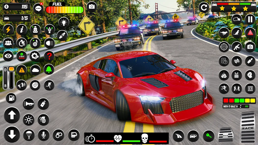 Police Car Chase Car Games [МОД Бесконечные монеты] APK Android Screenshot 4