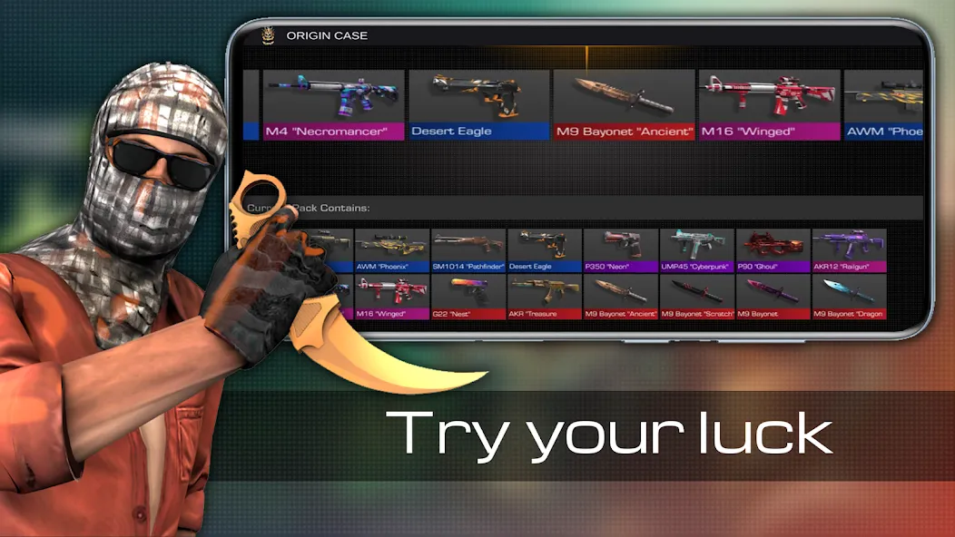 Case guns Simulator Standoff 2 [МОД Все открыто] APK Android Screenshot 1