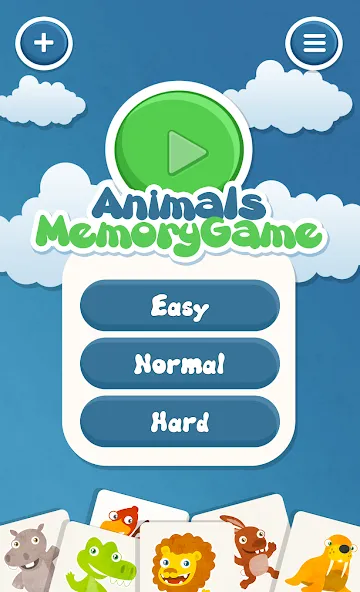 Animals memory game for kids [МОД Все открыто] APK Android Screenshot 1