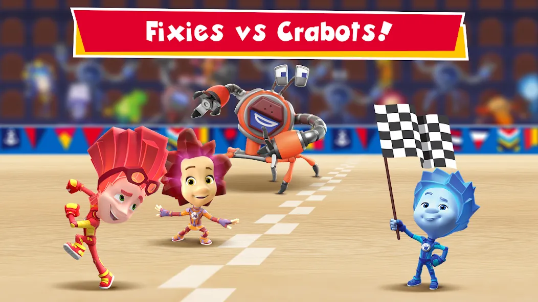 Fixies vs Crabots: Cool Game! [МОД Меню] APK Android Screenshot 1