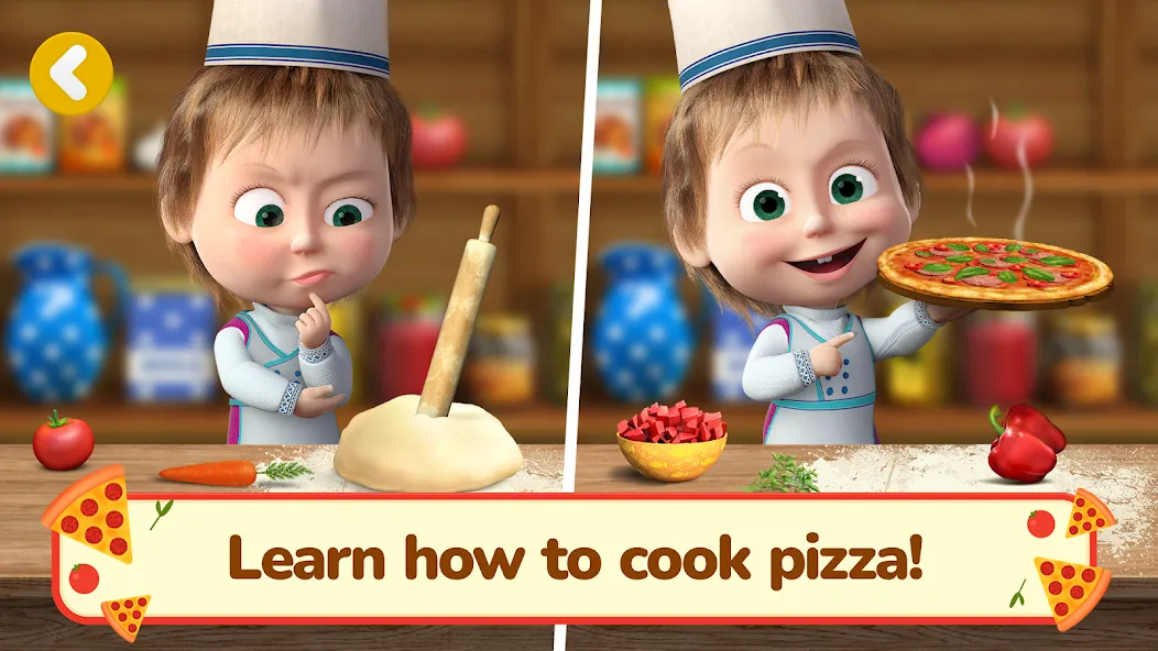 Masha and the Bear Pizza Maker [МОД Много денег] APK Android Screenshot 3