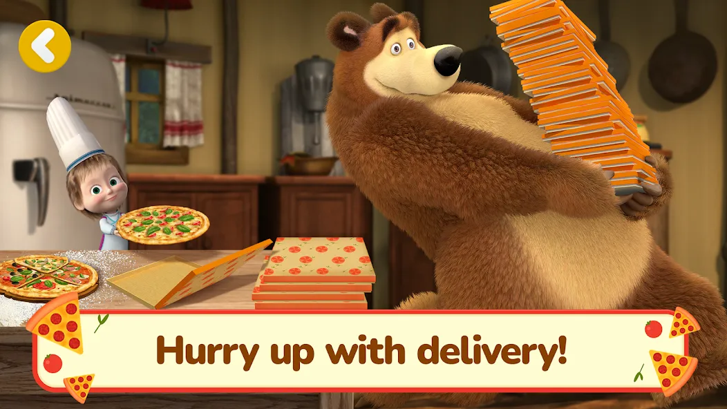 Masha and the Bear Pizza Maker [МОД Много денег] APK Android Screenshot 4